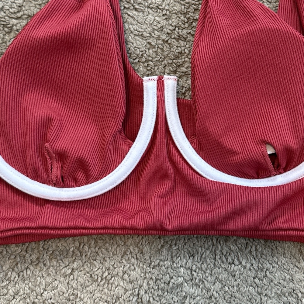 Zaful Ribbed Red Bra - Picture 7 of 7
